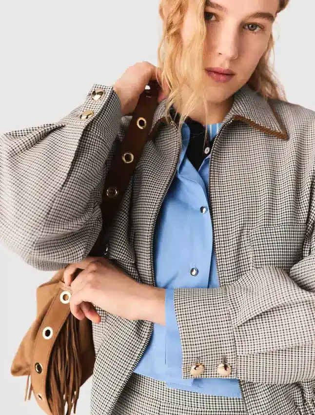 Checked bomber jacket Checked bomber jacket