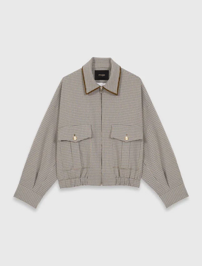 Checked bomber jacket Checked bomber jacket