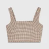 Checked diamanté strappy top Checked diamanté strappy top
