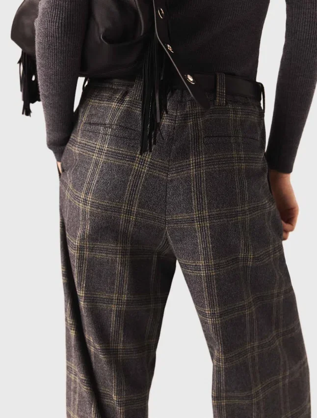 Checked suit trousers Checked suit trousers