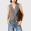 Checked tailored vest Checked tailored vest