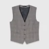 Checked tailored vest Checked tailored vest