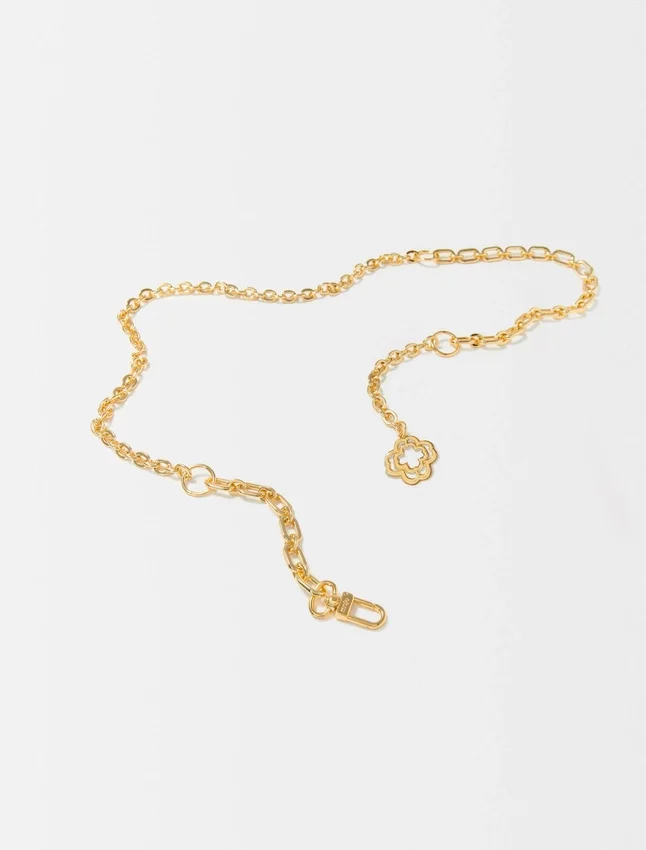 Clover logo chain belt Clover logo chain belt