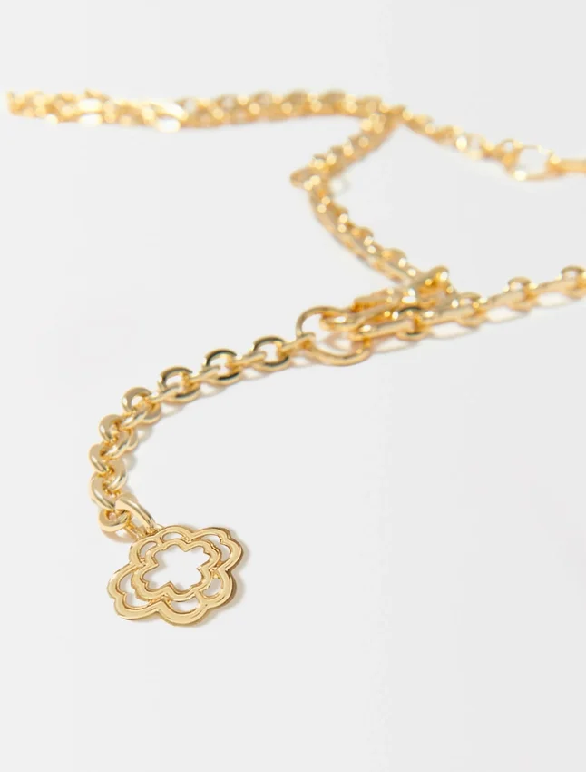 Clover logo chain belt Clover logo chain belt
