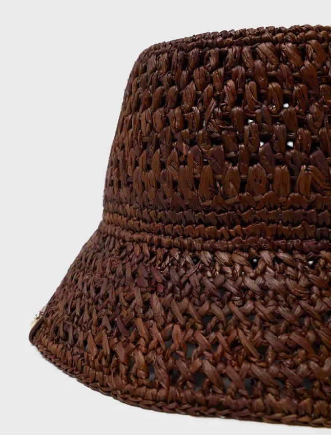 Colourful natural raffia bucket hat Colourful natural raffia bucket hat