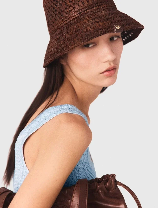 Colourful natural raffia bucket hat Colourful natural raffia bucket hat