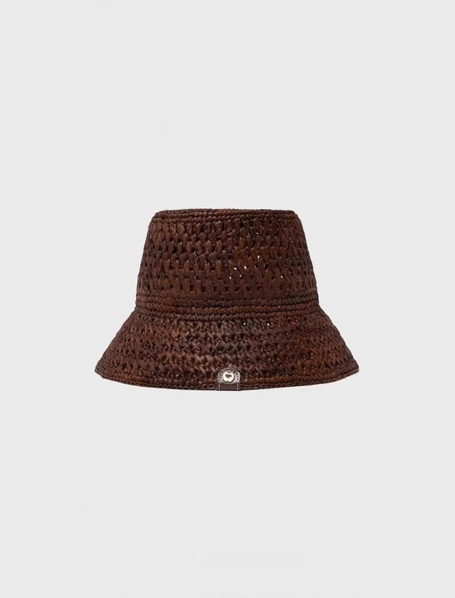 Colourful natural raffia bucket hat Colourful natural raffia bucket hat