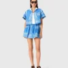 Contrast collar printed shirt Contrast collar printed shirt