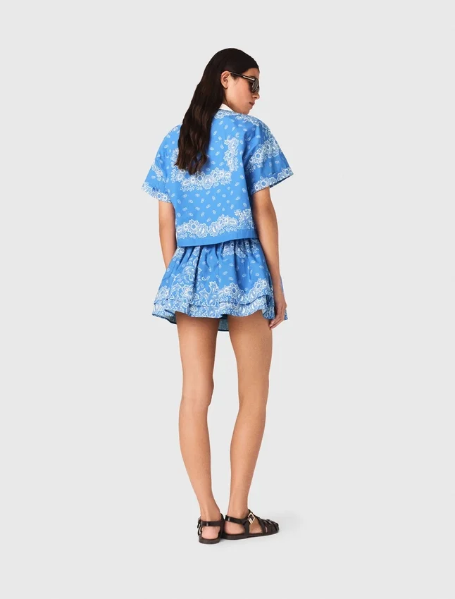 Contrast collar printed shirt Contrast collar printed shirt