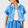 Contrast collar printed shirt Contrast collar printed shirt