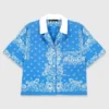 Contrast collar printed shirt Contrast collar printed shirt