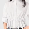 Cotton shirt with rhinestones