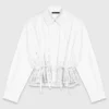 Cotton shirt with rhinestones