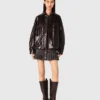 Crackled faux leather jacket Crackled faux leather jacket