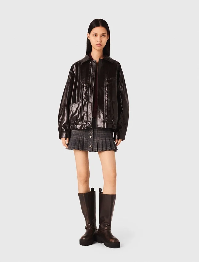 Crackled faux leather jacket Crackled faux leather jacket