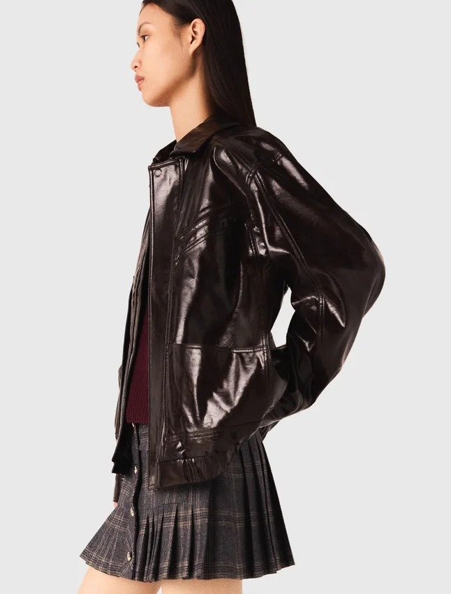 Crackled faux leather jacket Crackled faux leather jacket