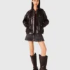 Crackled faux leather jacket Crackled faux leather jacket