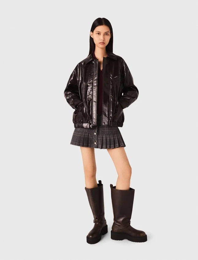 Crackled faux leather jacket Crackled faux leather jacket