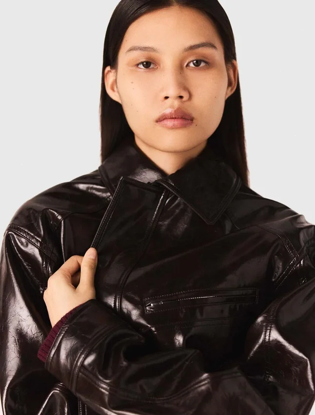 Crackled faux leather jacket Crackled faux leather jacket