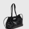 Crackled leather M Tote bag