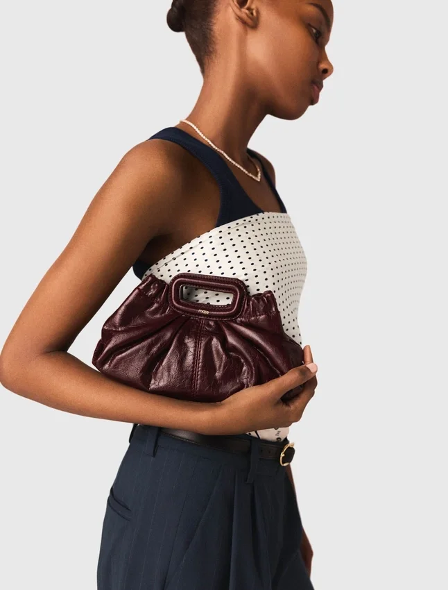 Crackled leather Milpli mini Clutch Crackled leather Milpli mini Clutch