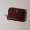 Crackled leather wallet
