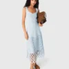 Crochet dress with removable lining