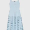 Crochet dress with removable lining