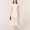 Crochet-knit maxi dress