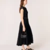 Crochet-knit maxi dress