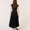 Crochet-knit maxi dress