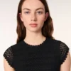 Crochet-knit maxi dress