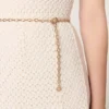 Crochet-knit maxi dress