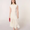 Crochet-knit maxi dress
