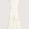 Crochet-knit maxi dress