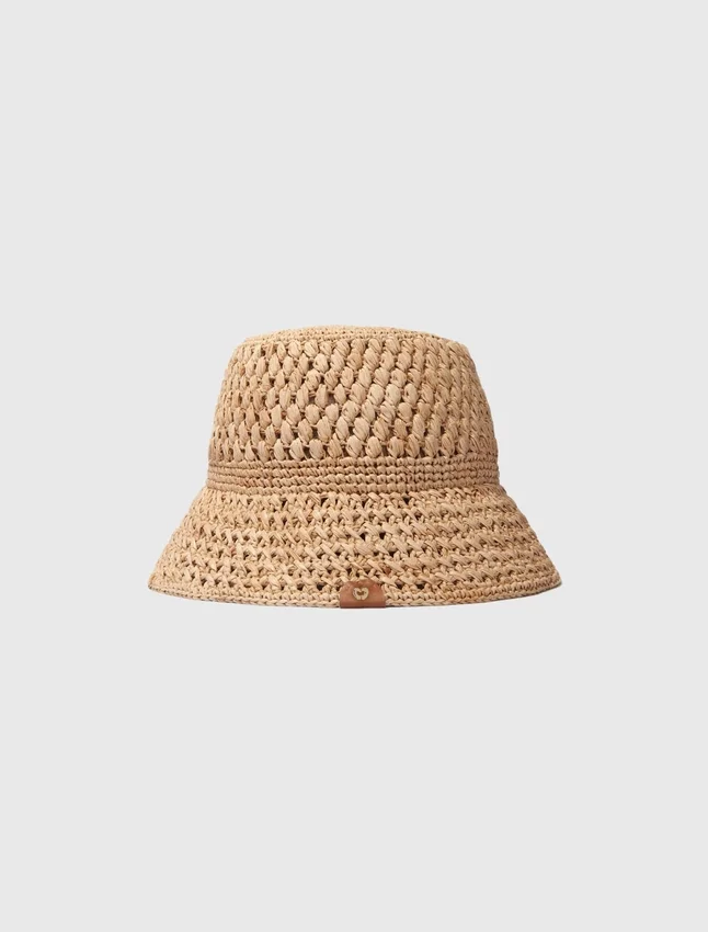 Crochet raffia bucket hat Crochet raffia bucket hat