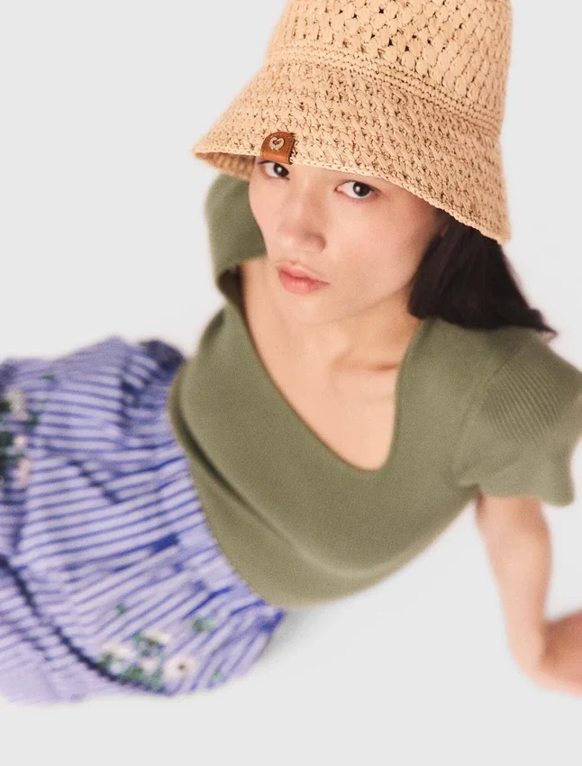 Crochet raffia bucket hat Crochet raffia bucket hat