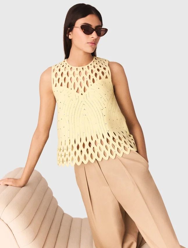 Crochet rhinestone top Crochet rhinestone top