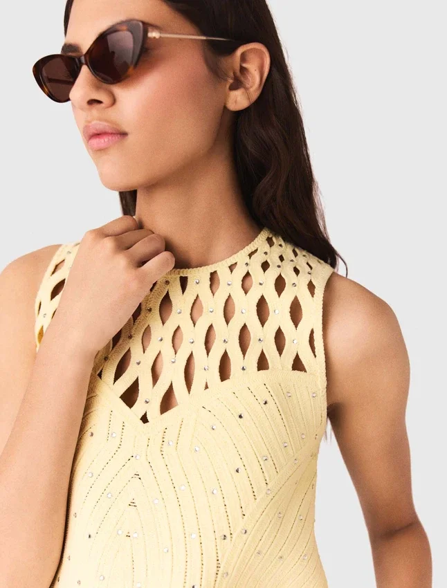 Crochet rhinestone top Crochet rhinestone top