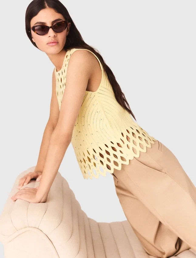 Crochet rhinestone top Crochet rhinestone top