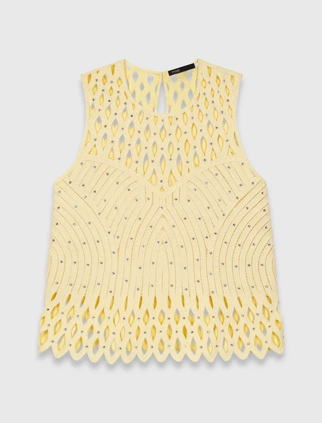 Crochet rhinestone top Crochet rhinestone top