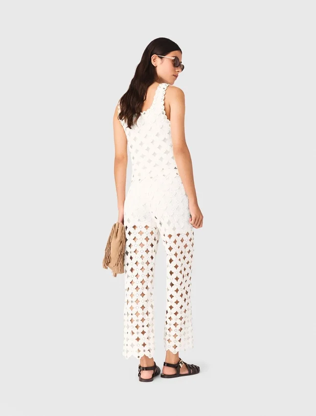 Crochet trousers with mirrors Crochet trousers with mirrors