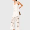 Crochet trousers with mirrors Crochet trousers with mirrors