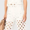 Crochet trousers with mirrors Crochet trousers with mirrors