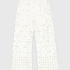 Crochet trousers with mirrors Crochet trousers with mirrors