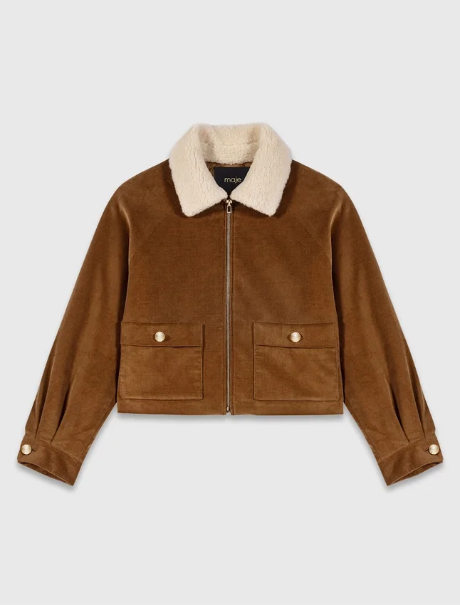 Cropped corduroy jacket Cropped corduroy jacket
