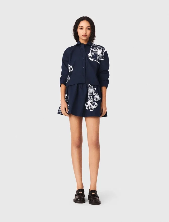 Cropped cotton shirt Cropped cotton shirt