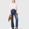 Cropped embroidered shirt