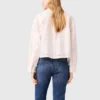 Cropped embroidered shirt