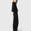 Cropped jacket with removable fur collar Cropped jacket with removable fur collar